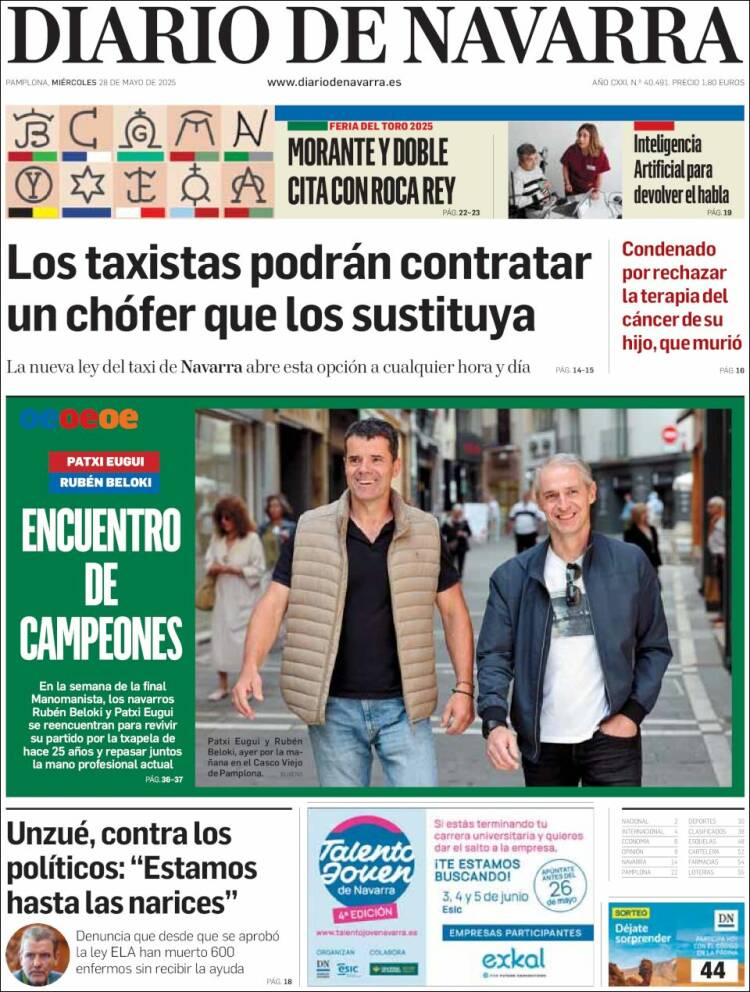 Portada de Diario de Navarra (Spain)