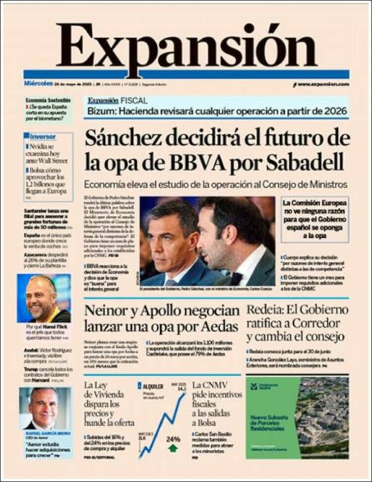 Portada de Expansión (Spain)