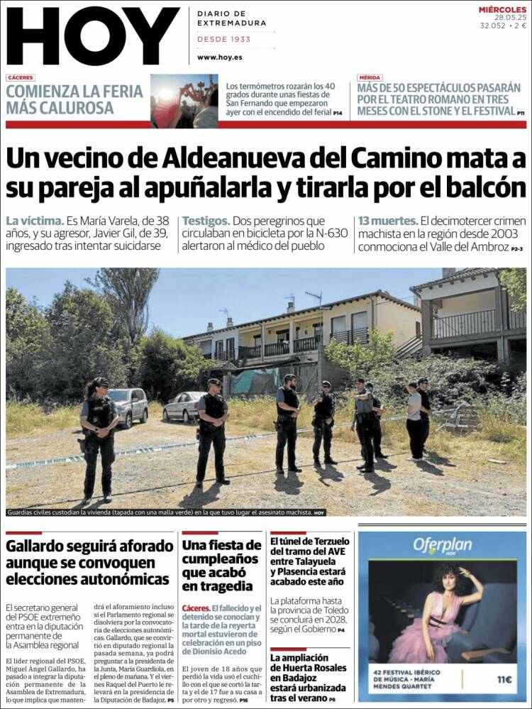Portada de Hoy - Caceres (Spain)