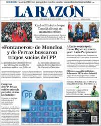 Portada de La Razón (Spain)