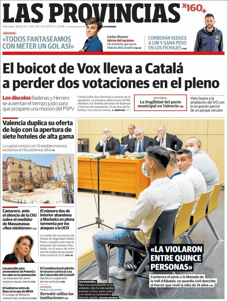 Portada de Las Provincias (Spain)