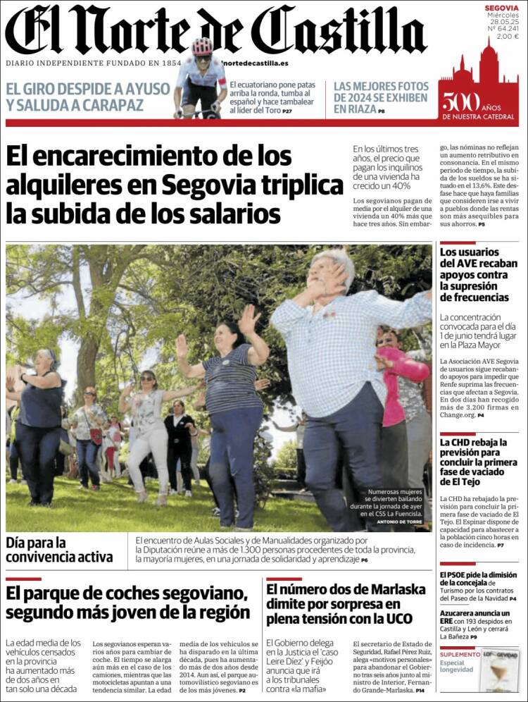 Portada de Norte de Castilla - Segovia (Spain)