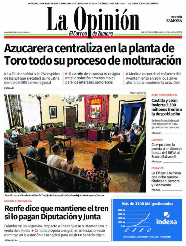 Portada de La Opinión - El Correo de Zamora (Spain)