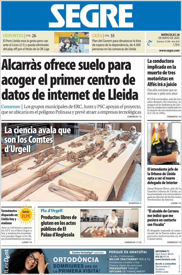 Portada de Segre  (Spain)