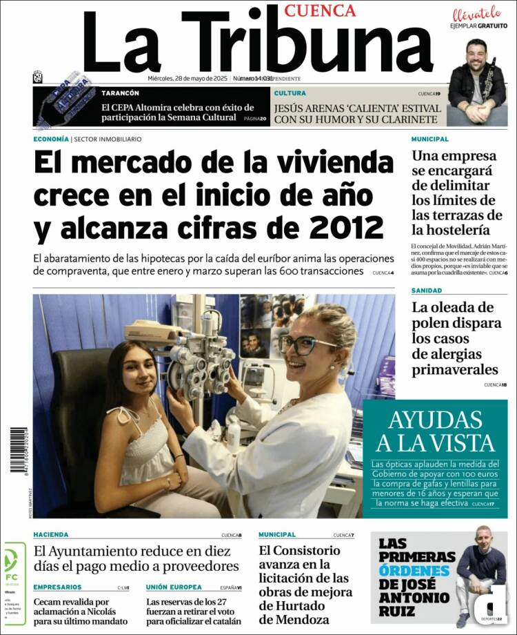 Portada de La Tribuna de Cuenca (Spain)