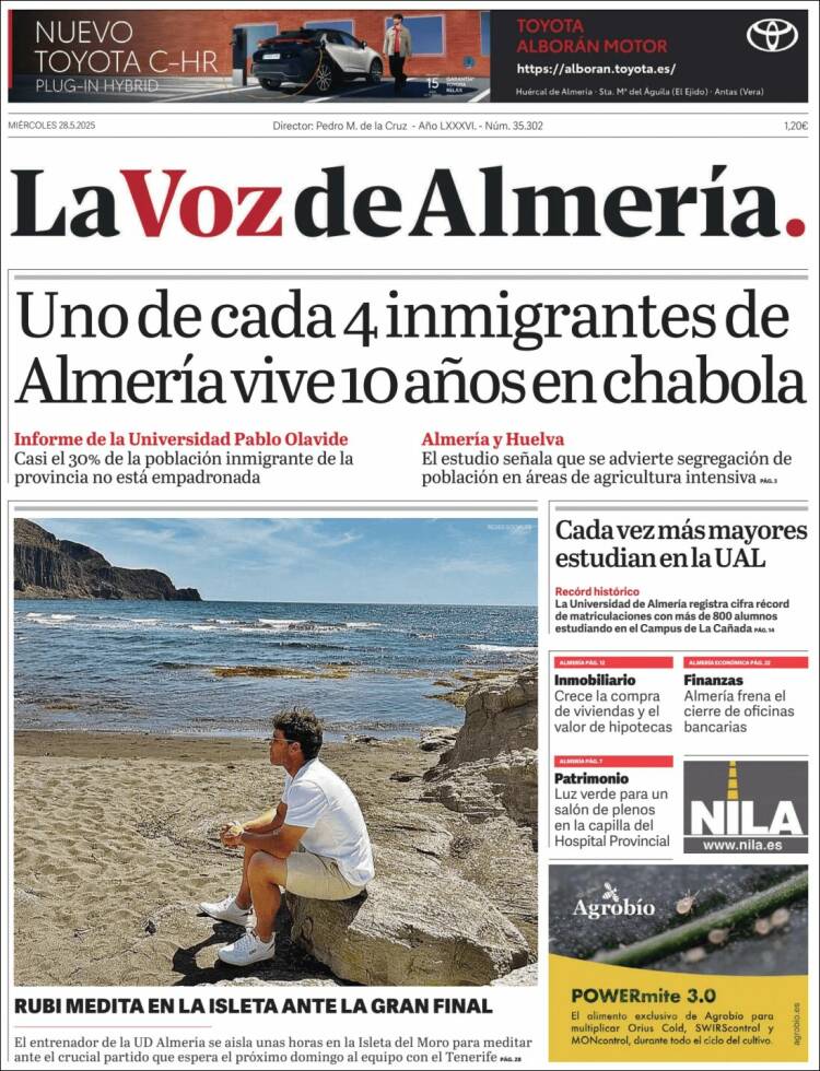 Portada de La Voz de Almería (Spain)
