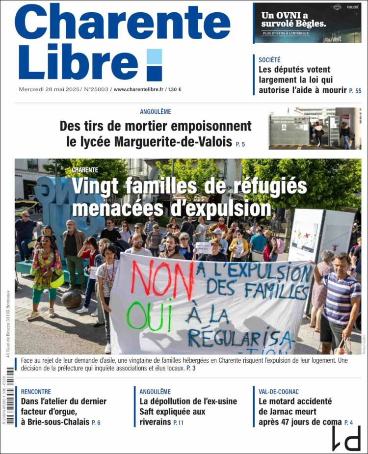 Portada de Charente Libre (France)