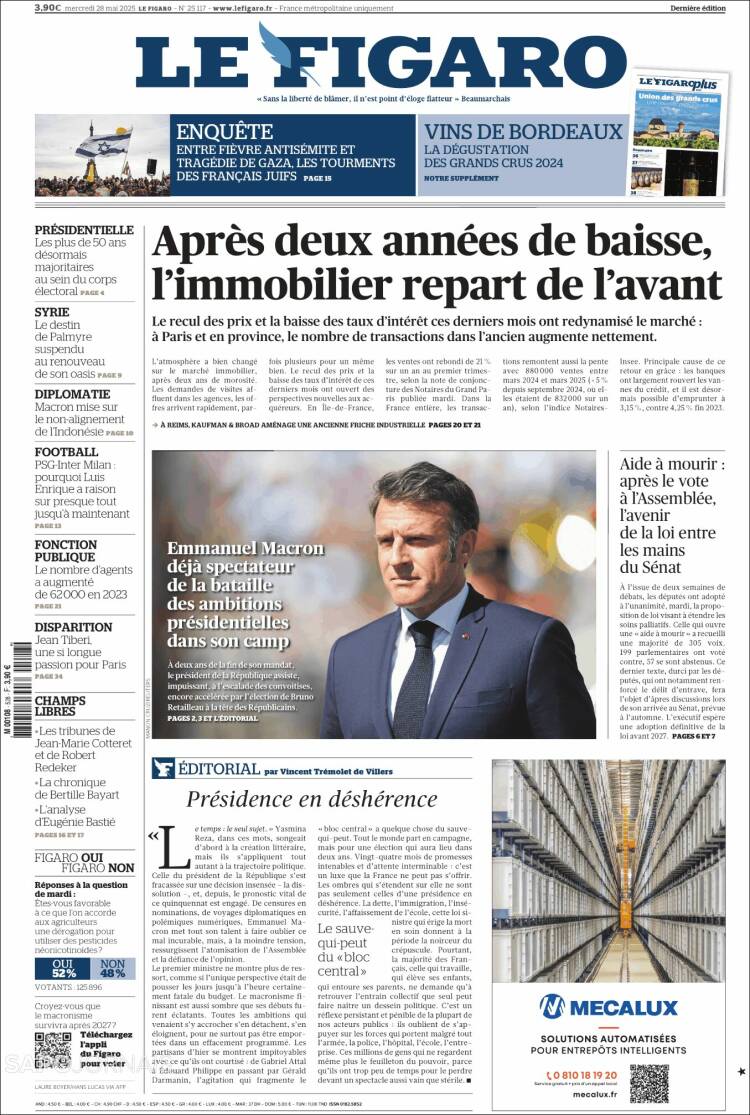 Portada de Le Figaro (France)
