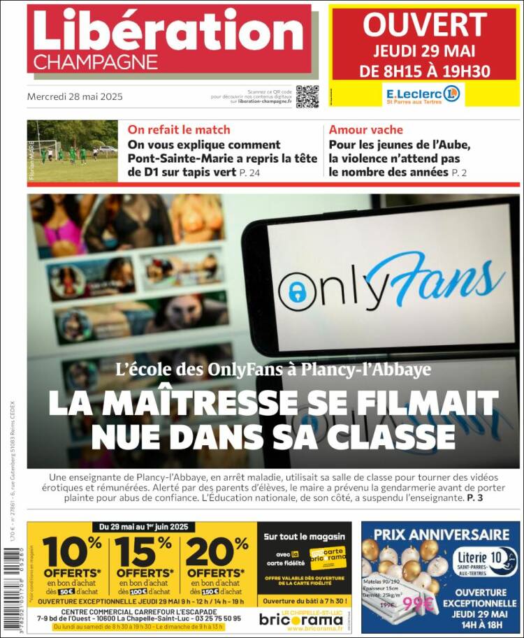 Portada de Libération Champagne (France)