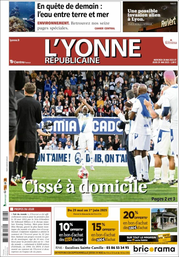 Portada de L'Yonne-Républicaine (France)
