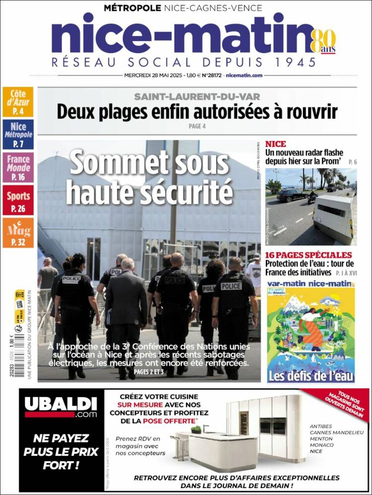 Portada de Nice-Matin (France)