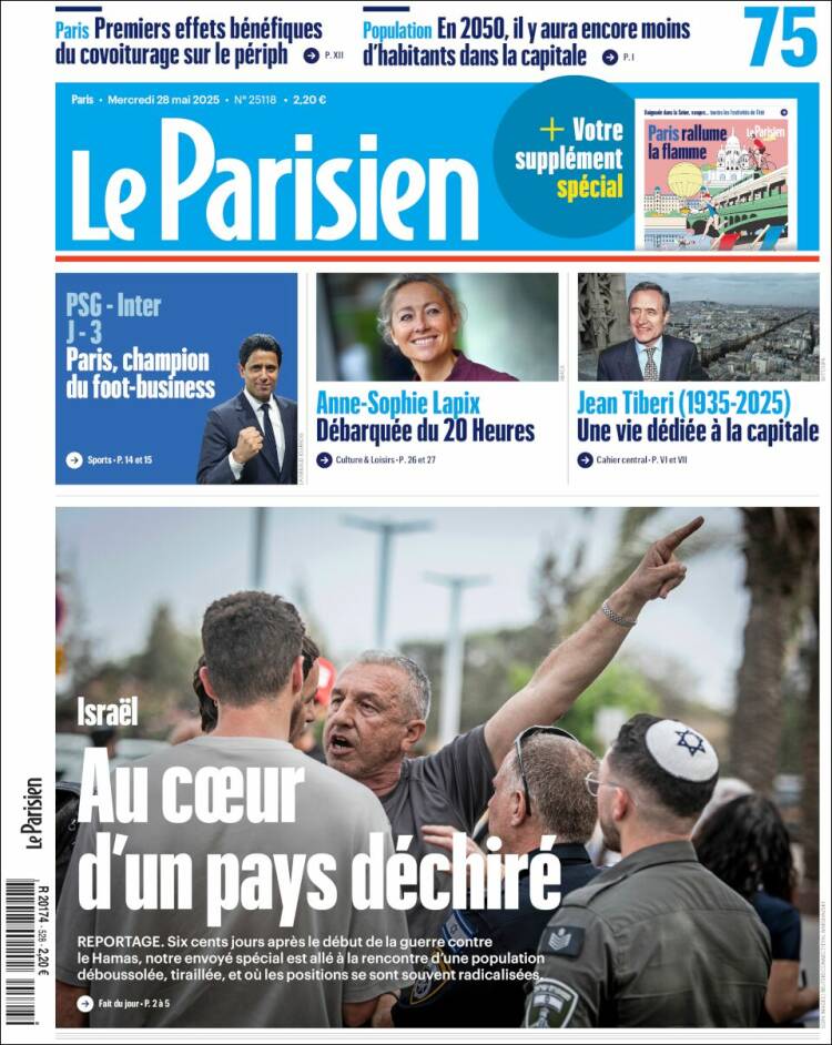 Portada de Le Parisien (France)