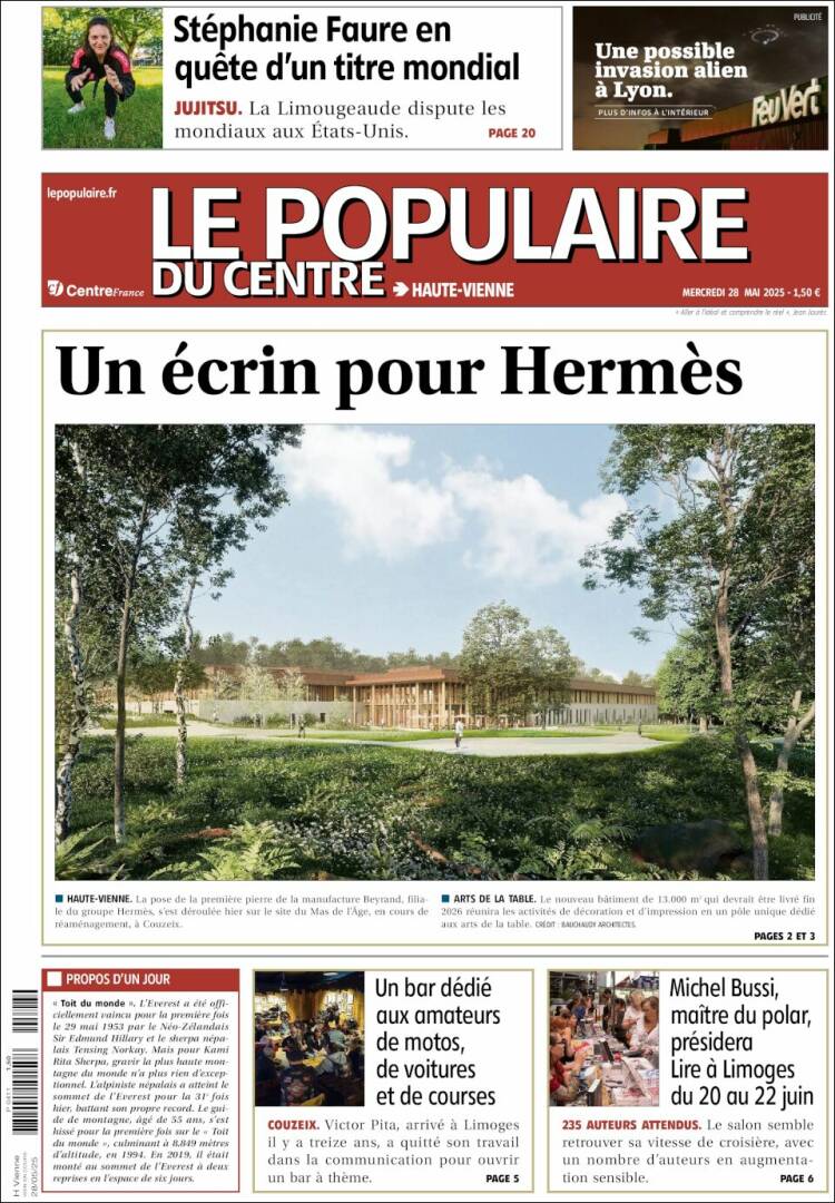 Portada de Le Populaire du Centre (France)