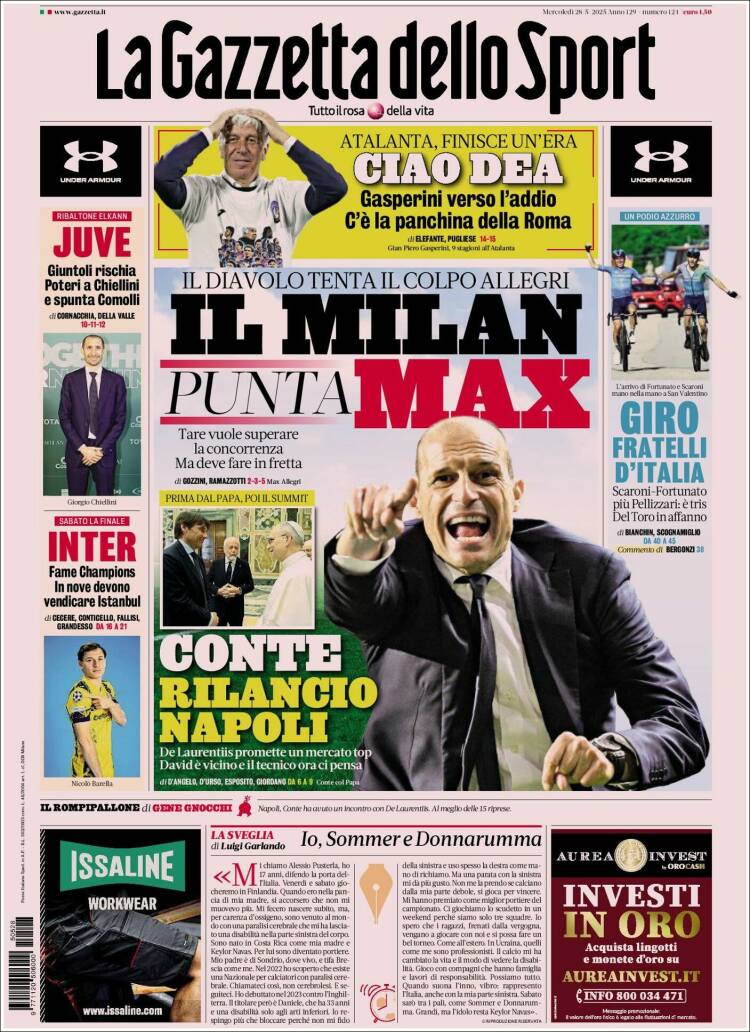 Portada de La Gazzetta dello Sport (Italy)