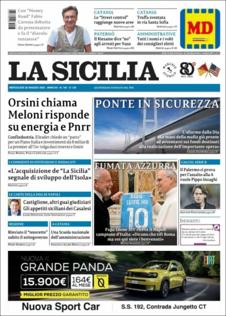 Portada de La Sicilia (Italy)