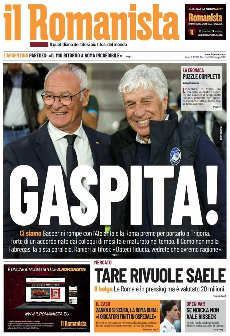 Portada de Romanista (Italy)