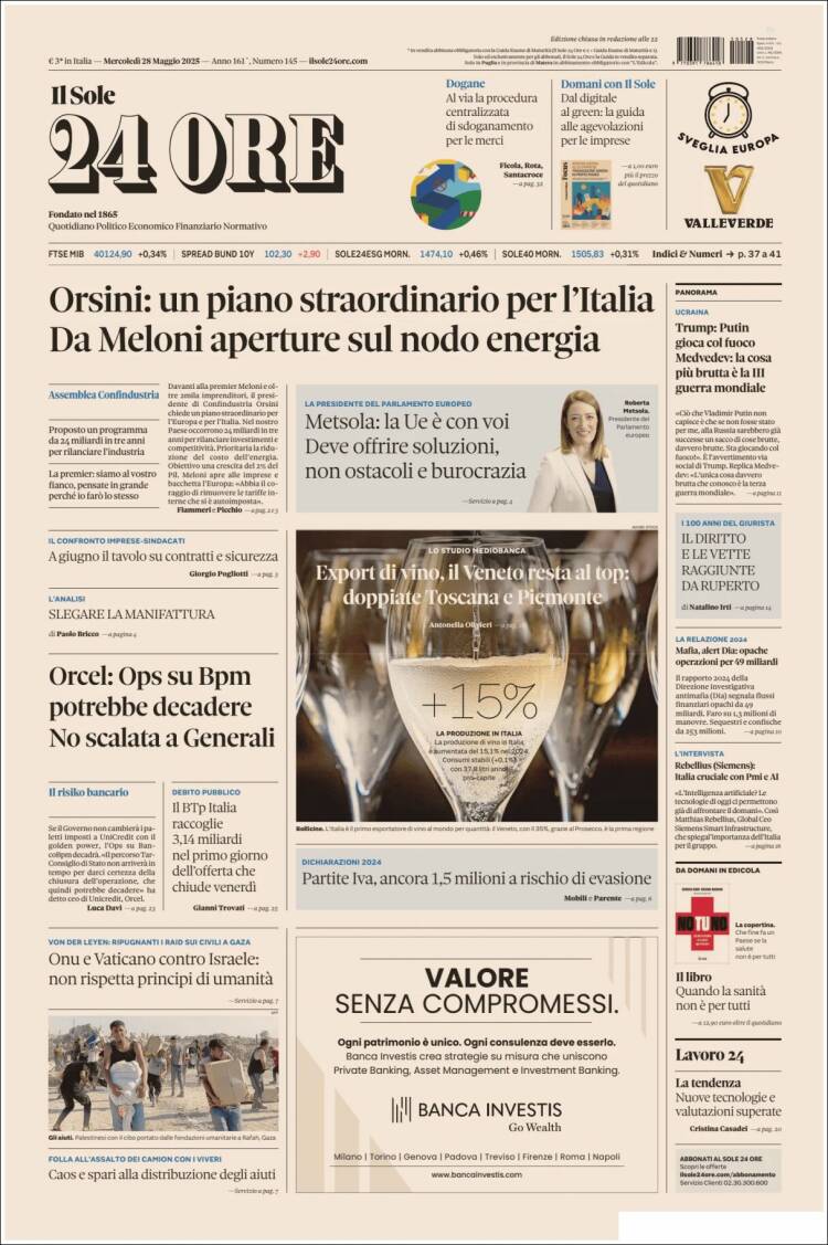 Portada de Il Sole 24 ORE (Italy)