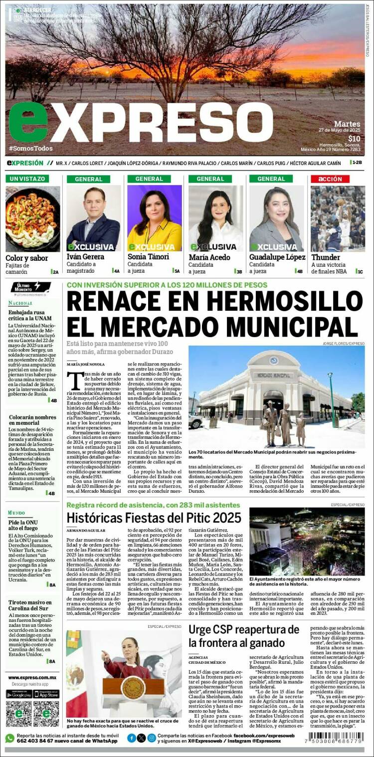 Portada de Expreso (Mexico)