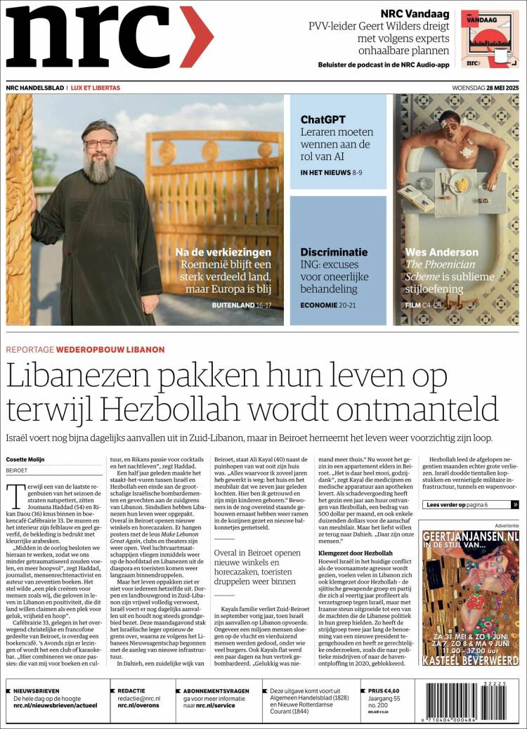 Portada de NRC Handelsblad (Netherlands)