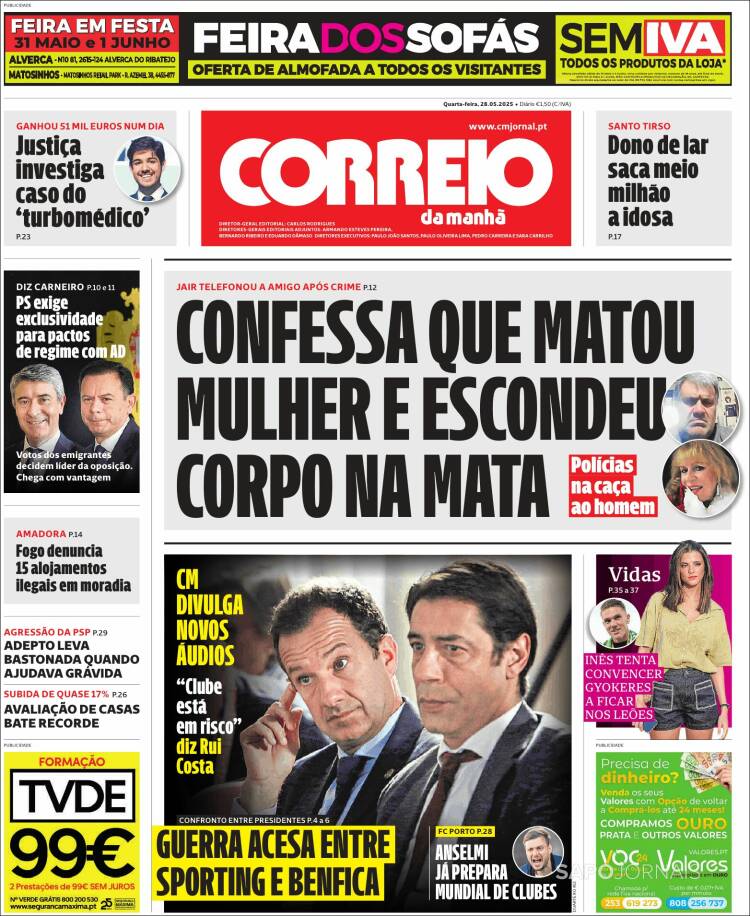 Portada de Correio da Manhã (Portugal)