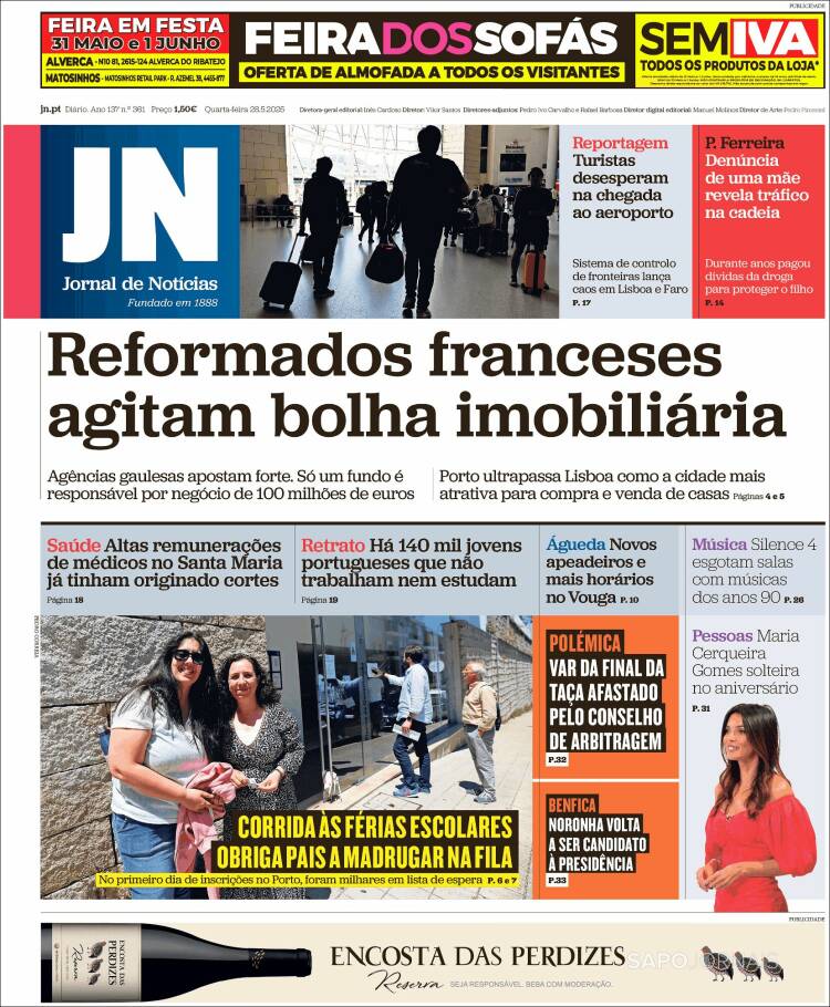 Portada de Jornal de Notícias (Portugal)