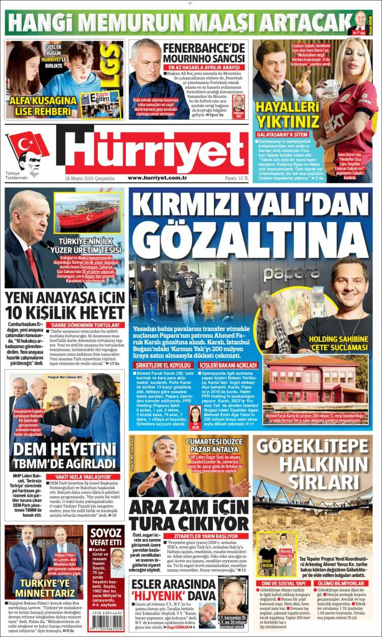 Portada de Hürriyet (Turkey)