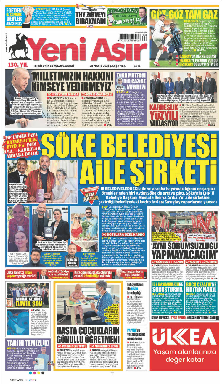 Portada de Yeni Asır (Turkey)