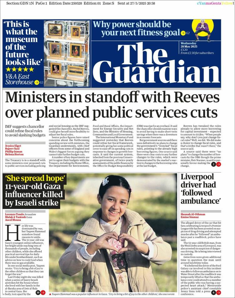 Portada de The Guardian (United Kingdom)