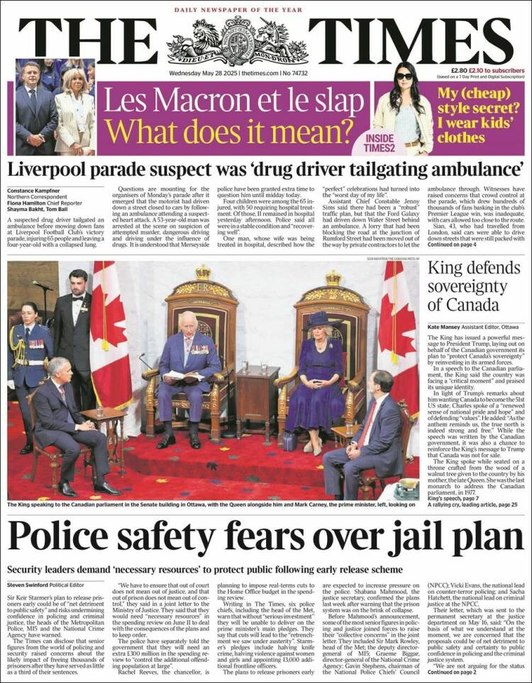 Portada de The Times (United Kingdom)