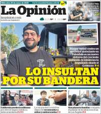 Portada de La Opinión (USA)