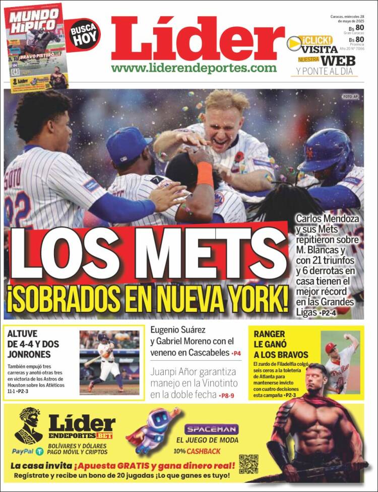 Portada de Lider en deportes (Venezuela)