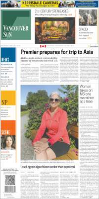 Portada de The Vancouver Sun (Canada)