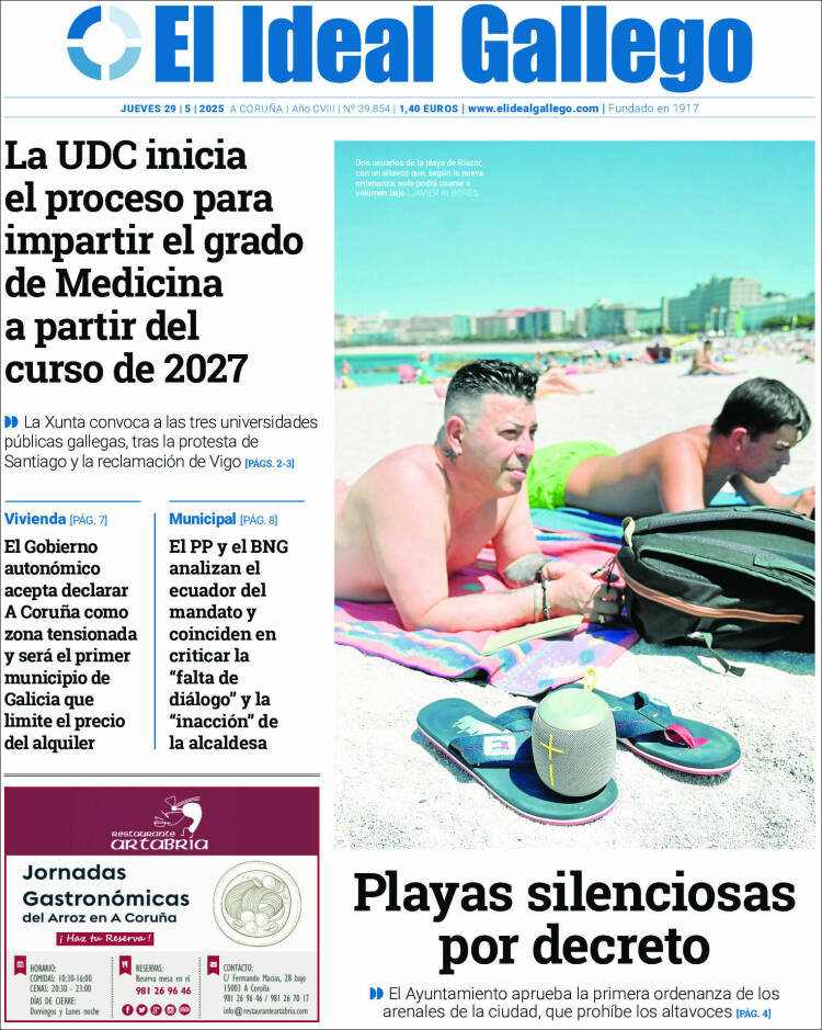 Portada de Diario de Ferrol (Spain)