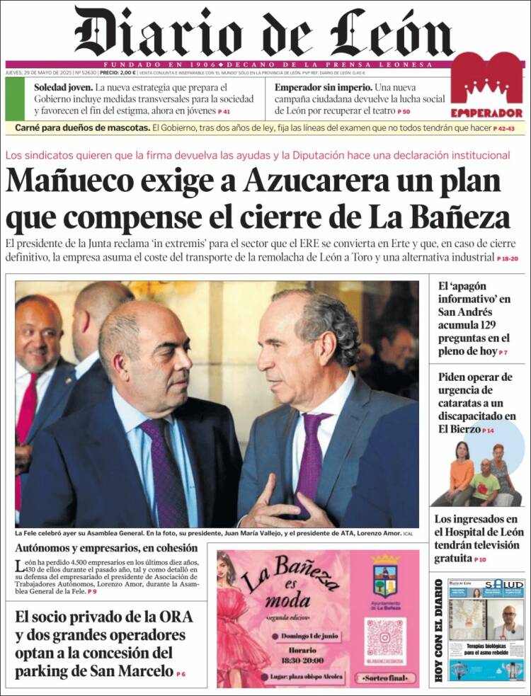 Portada de Diario de León (Spain)