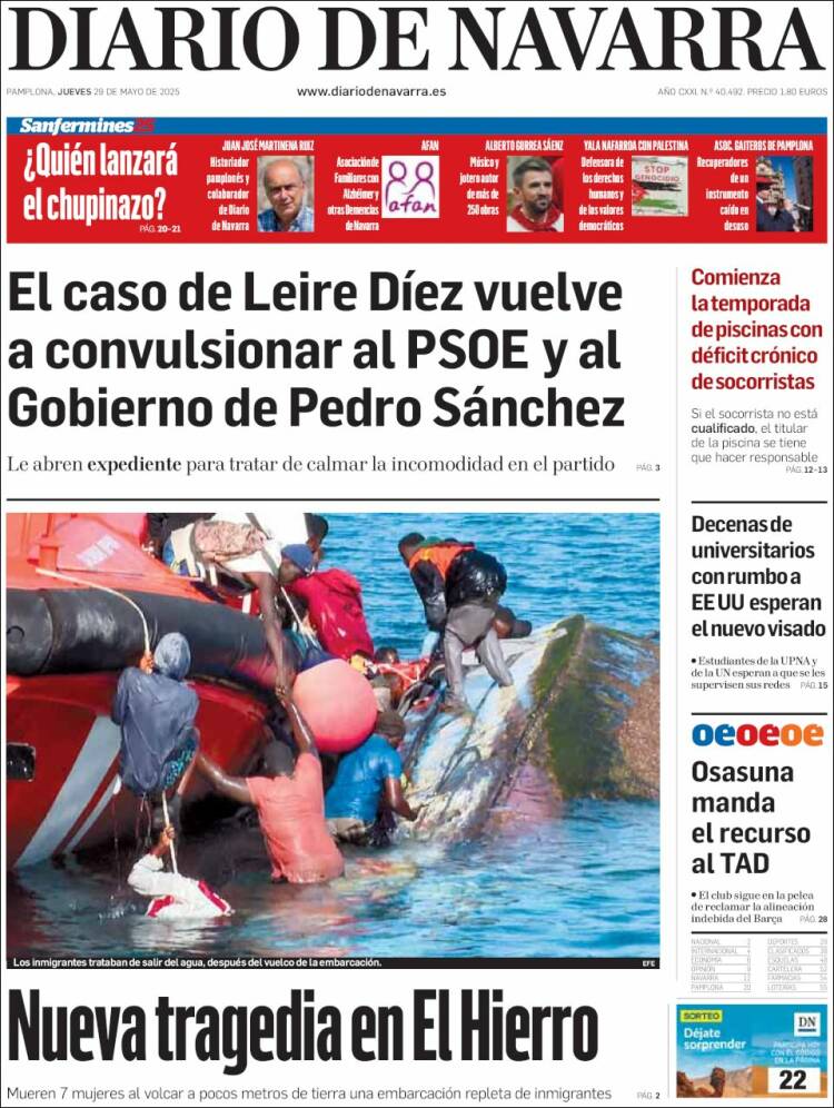 Portada de Diario de Navarra (Spain)