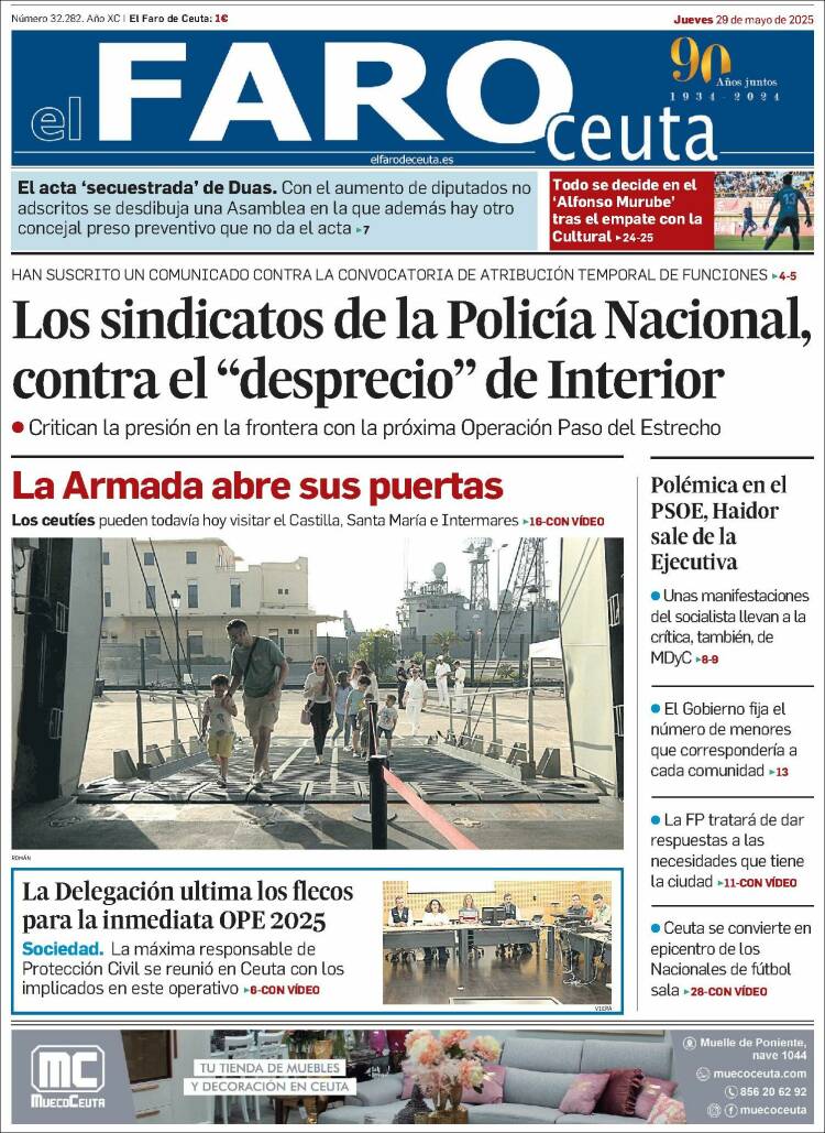 Portada de El Faro de Ceuta (Spain)