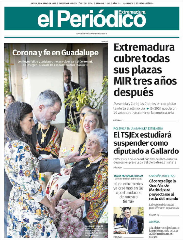 Portada de El Periódico de Extremadura (Spain)