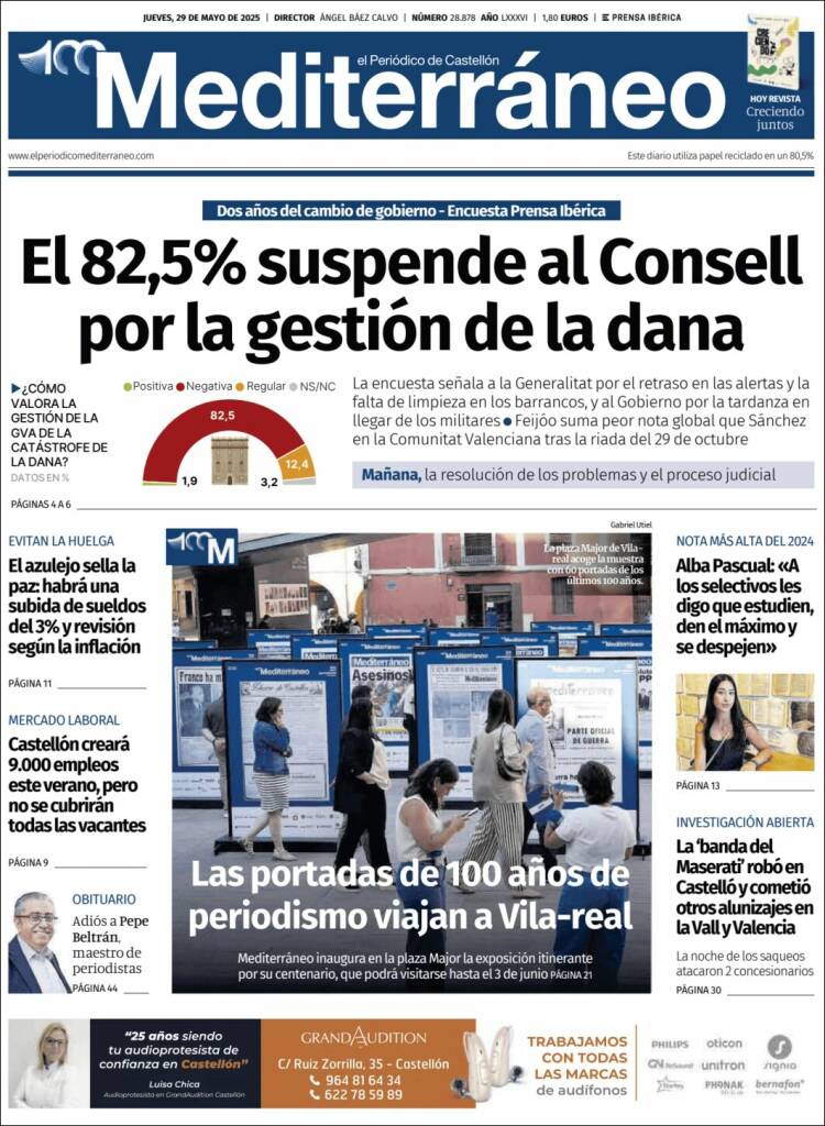 Portada de El Periódico Mediterraneo (Spain)