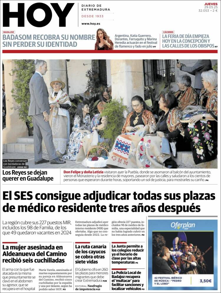 Portada de Hoy - Caceres (Spain)