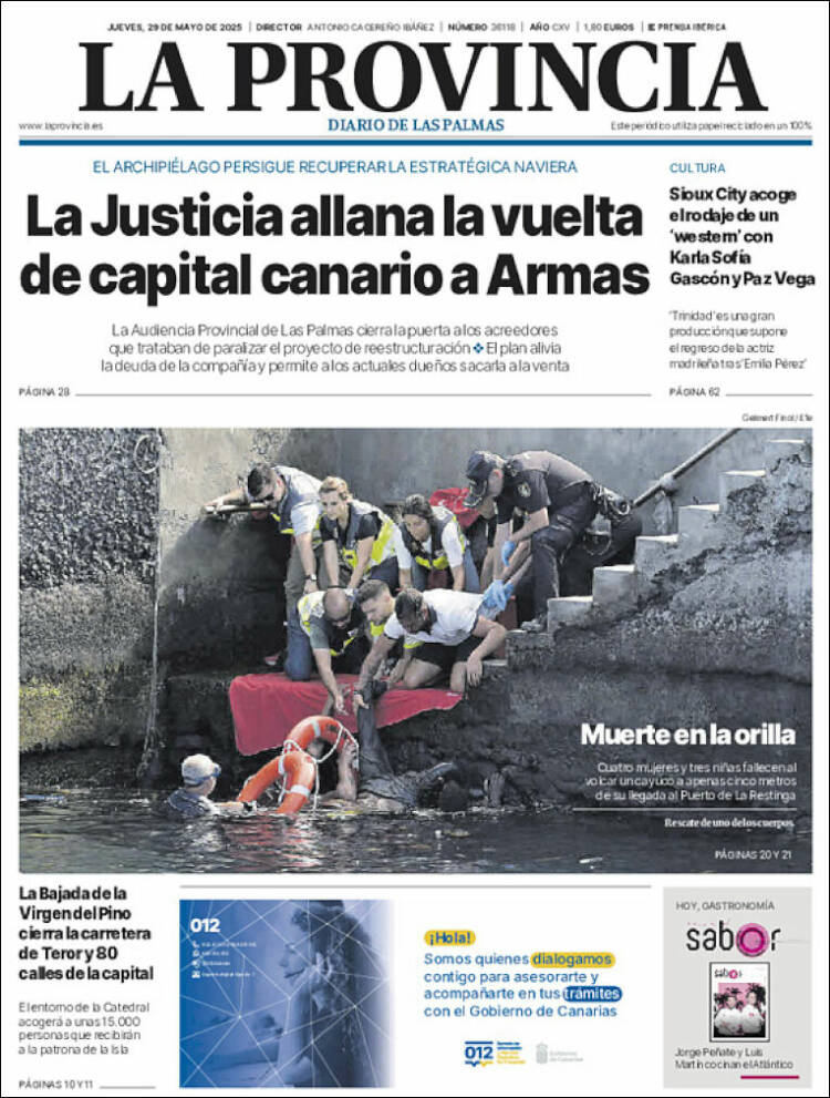 Portada de La Provincia (Spain)