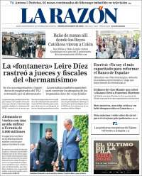 Portada de La Razón (Spain)