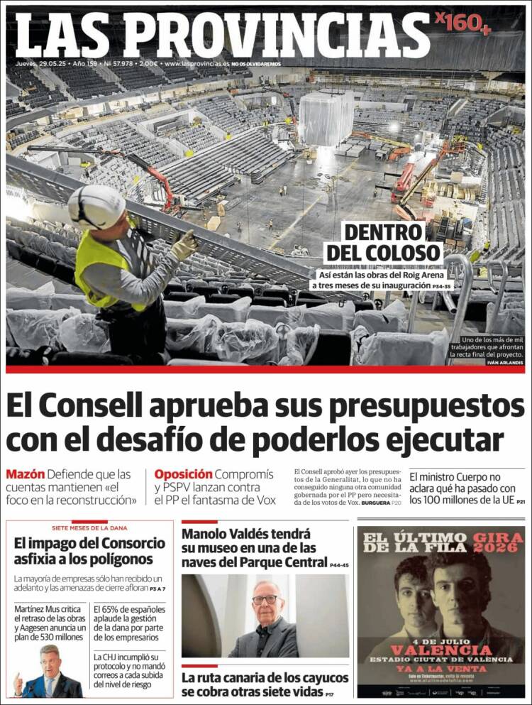 Portada de Las Provincias (Spain)