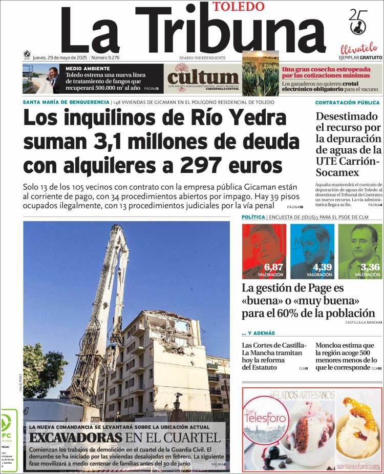 Portada de La Tribuna de Toledo (Spain)