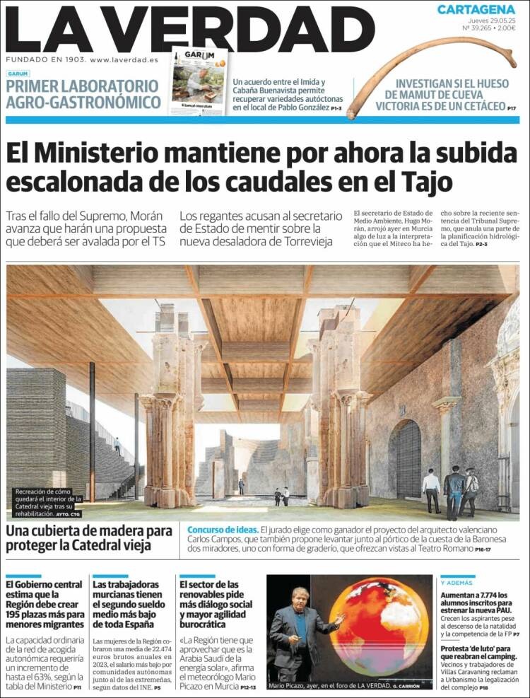 Portada de La Verdad de Cartagena (Spain)