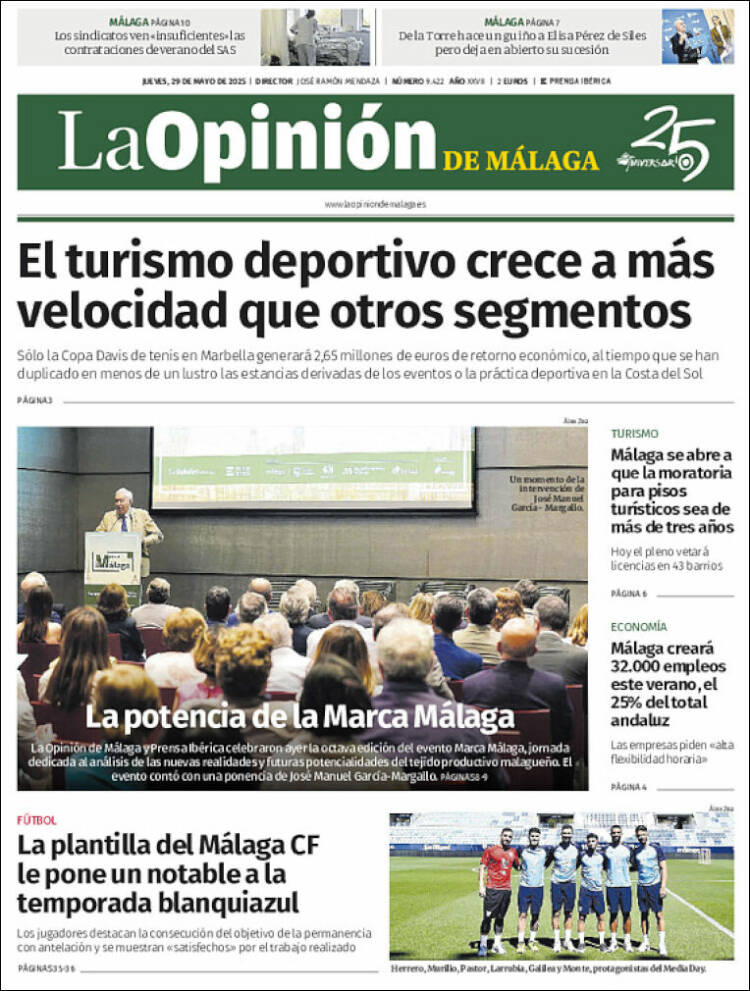 Portada de La Opinión de Málaga (Spain)