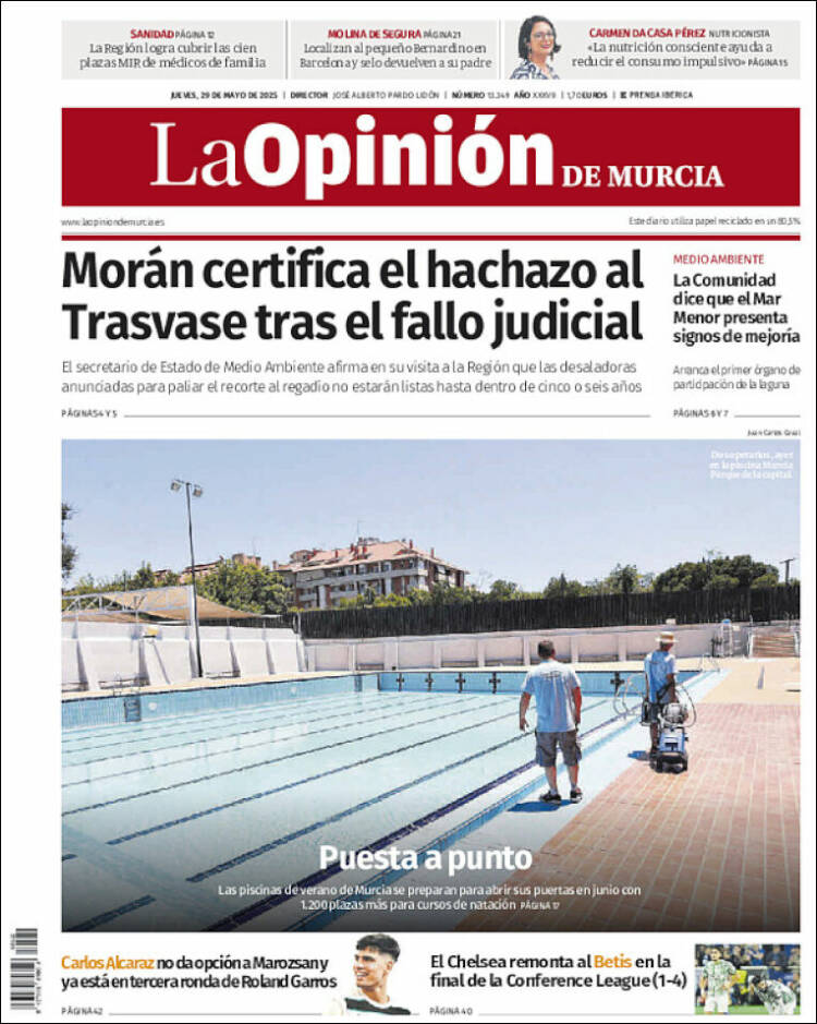 Portada de La Opinión de Murcia (Spain)