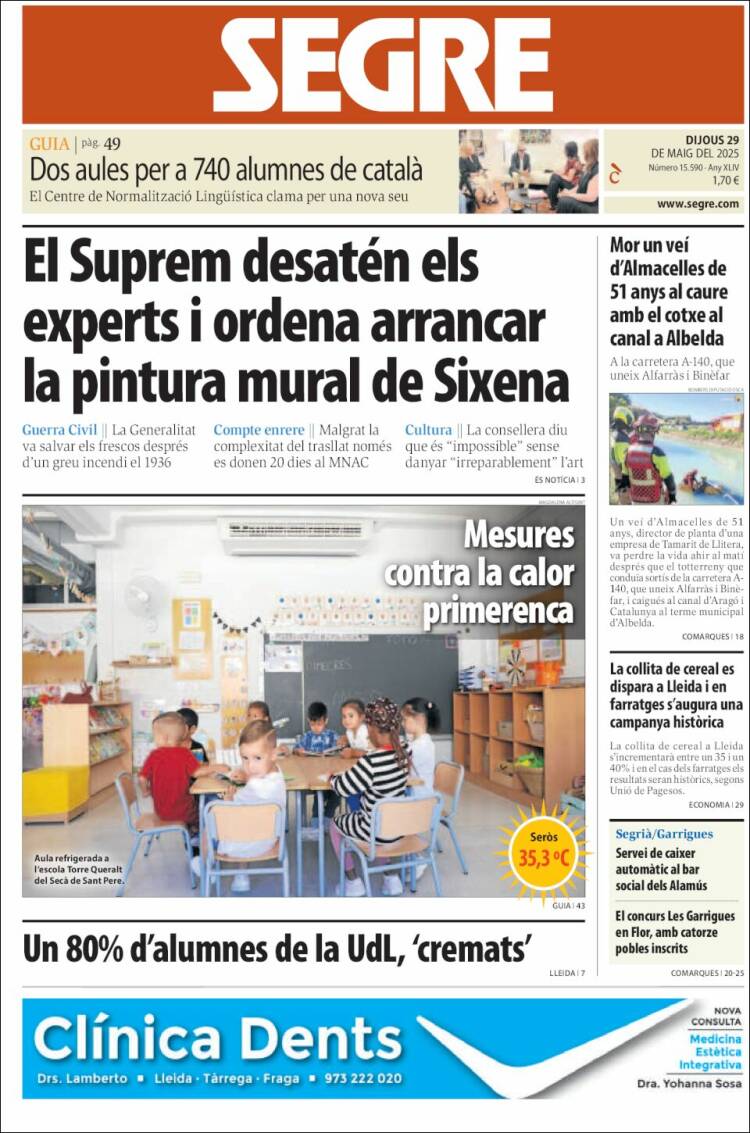 Portada de Segre (Spain)