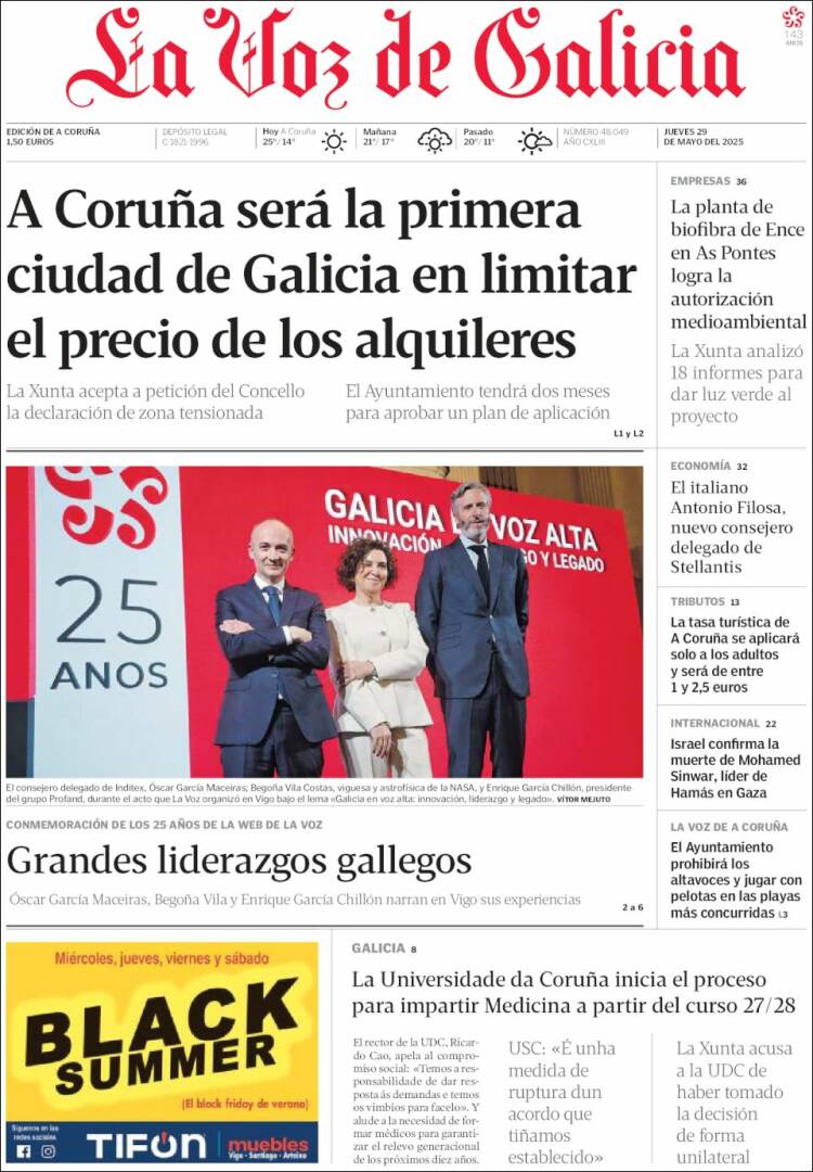 Portada de La Voz de Galicia (Spain)