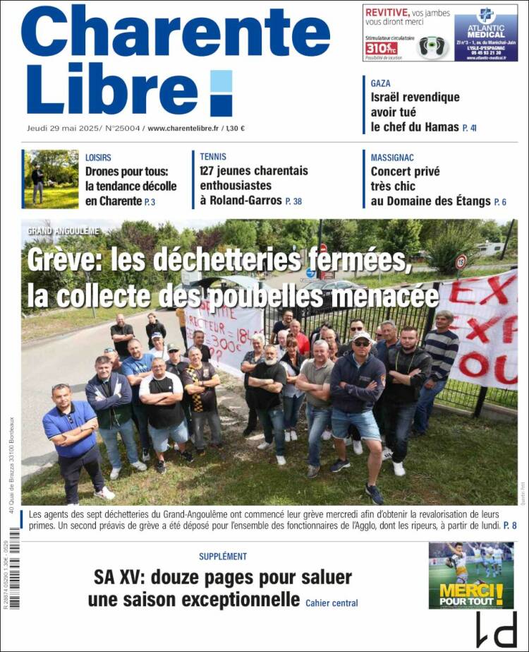 Portada de Charente Libre (France)