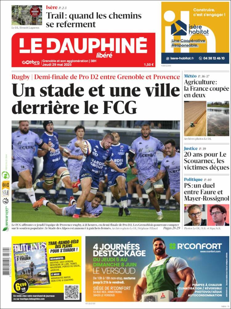 Portada de Le Dauphiné Libéré (France)